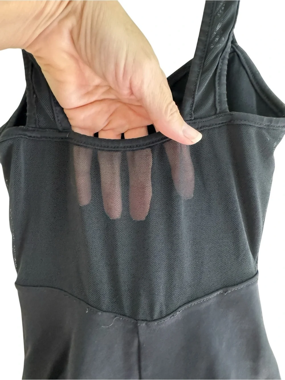 So Danca CHILD TANK LEOTARD WITH MESH STRAPS, Black, M (8-10)